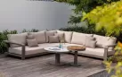 Duże aluminiowy narożnik ogrodowy ekskluzywny w kolorze taupe Everest