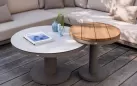 Duże aluminiowy narożnik ogrodowy ekskluzywny w kolorze taupe Everest