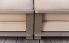 Duże aluminiowy narożnik ogrodowy ekskluzywny w kolorze taupe Everest