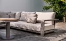Duże aluminiowy narożnik ogrodowy ekskluzywny w kolorze taupe Everest