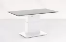 Aluminiowy stół ogrodowy z regulowaną wysokością z blatem ceramicznym luca biały