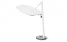 Biały designerski parasol z podstawą granitową okrągłą tekno higold
