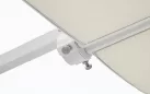 Biały designerski parasol z podstawą granitową okrągłą tekno higold