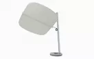 Biały designerski parasol z podstawą granitową okrągłą tekno higold