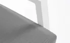 Modułowy biały aluminiowy narożnik ogrodowy z szarymi poduszkami flaminio bizzotto