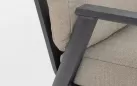 Modułowy grafitowy aluminiowy narożnik ogrodowy z szarobeżowymi poduszkami flaminio bizzotto