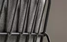Luksusowa sofa ogrodowa 2,5 osobowa grafitowa aluminiowa rivera