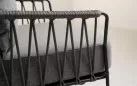 Luksusowa sofa ogrodowa 2,5 osobowa grafitowa aluminiowa rivera