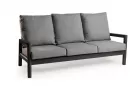 3 osobowa sofa ogrodowa aluminiowa antracytowa z wysokimi oparciami Sevilla
