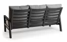 3 osobowa sofa ogrodowa aluminiowa antracytowa z wysokimi oparciami Sevilla