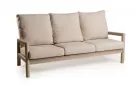 3 osobowa sofa ogrodowa aluminiowa beżowa z wysokimi oparciami Sevilla