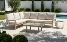 Wysoki beżowy aluminiowy narożnik ogrodowy modułowy premium Sevilla