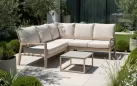 Wysoki beżowy aluminiowy narożnik ogrodowy modułowy premium Sevilla