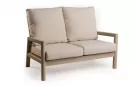 2-osobowa sofa ogrodowa aluminiowa beżowa z wysokim oparciem Sevilla