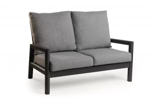 2-osobowa sofa ogrodowa aluminiowa grafitowa z wysokim oparciem Sevilla 2-osobowa sofa ogrodowa aluminiowa grafitowa z wysokim oparciem Sevilla