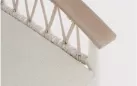 Fotel ogrodowy białokremowy aluminiowy grafitowy z podłokietnikami tikk i oplotem z liny polipropylenowej fenix