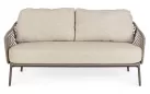 Nowoczesna sofa ogrodowa 2,5 osobowa z grubymi poduszkami olefin corbetta bizzotto beżowa