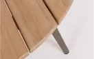 Komplet 2 stolików okrągłych ogrodowych kawowych z blatami z desek teak corbetta bizzotto d60 i 80 cm