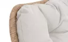 Obrotowy fotel ogrodowy wypoczynkowe z miękką poduszką publikowaną azores bizzotto podstawa antracyt naturalny technorattan