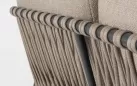 grafitowy zestaw ogrodowy wypoczynkowy aluminiowy jasnobeżowy z grubymi wygodnymi poduszkami edvige bizzotto