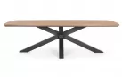 Duży stół ogrodowy aluminiowy nogi antracyt z blatem z efektem drewna zelmar 260 x 118 cm bizzotto