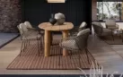 100 ogrodowy premium tik z blatem w kształcie nieregularnego owalu titus 220 x 110 cm bizzotto