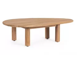 Stolik kawowy teak z drewna premium Titus 120x78 cm