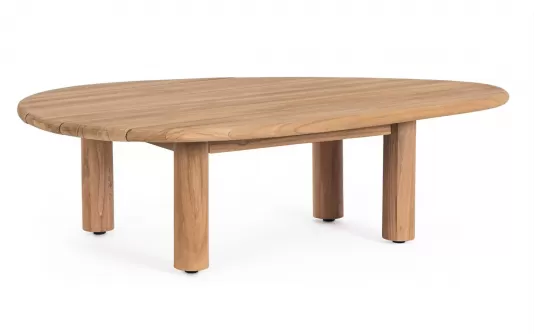 Stolik kawowy teak z drewna premium Titus 120x78 cm