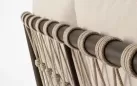 Aluminiowe luksusowy komplet wypoczynkowy ogrodowy konstrukcja antracyt z beżowymi poduszkami lanai bizzotto