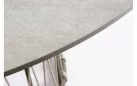 Okrągły stół ogrodowy aluminiowy kawowy z ozdobnymi plecionka kami z liny i blatem z kamienia spiekanego lanai bizzotto