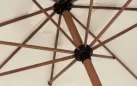 Parasol ogrodowy noga efekt drewna 8-kątny Ø3 m z efektem pochylania czaszy tilt beżowa czasza palinuro bizzotto