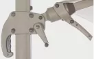 Parasol ogrodowy z nogą boczną ośmiokątny o średnicy 350 cm beżowa noga białoszare poszycie