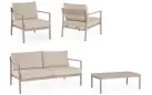 Komplet wypoczynkowy na taras lub balkon aluminiowy z efektem drewna sirius bizzotto