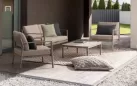 Komplet wypoczynkowy na taras lub balkon aluminiowy z efektem drewna sirius bizzotto