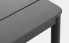 Zestaw wypoczynkowy ogrodowy aluminiowy w kolorze antracyt z szarymi poduszkami sirius bizzotto