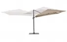 Parasol ogrodowy z nogą boczną 3 x 3 m SIVIGLIA poszycie taupe noga antracyt