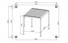 Pawilon ogrodowy antracytowy 300x240 cm stal galwanizowana i malowana proszkowo garda bizzotto