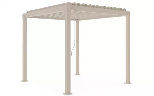 Pawilon ogrodowy lamelowy beż 300x240 cm stal galwanizowana i malowana proszkowo garda bizzotto Pawilon ogrodowy lamelowy beż 300x240 cm stal galwanizowana i malowana proszkowo garda bizzotto