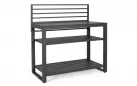 Szeroka szafka kuchenna z blatem kamiennym antracytowa aluminiowa ogrodowa aria 120 cm otwarta