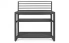 Szeroka szafka kuchenna z blatem kamiennym antracytowa aluminiowa ogrodowa aria 120 cm otwarta