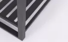 Szeroka szafka kuchenna z blatem kamiennym antracytowa aluminiowa ogrodowa aria 120 cm otwarta