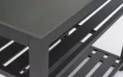 Szeroka szafka kuchenna z blatem kamiennym antracytowa aluminiowa ogrodowa aria 120 cm otwarta