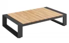 Modułowy narożnik ogrodowy grafitowy aluminiowy z elementami teak cambusa higold