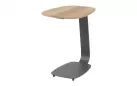 Aluminiowy stolik boczny antracytowy czy z blatem z drewna teak GENTLE
