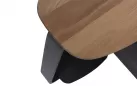 Aluminiowy stolik boczny antracytowy czy z blatem z drewna teak GENTLE