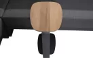 Aluminiowy stolik boczny antracytowy czy z blatem z drewna teak GENTLE