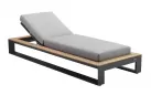 Luksusowy leżak ogrodowy aluminiowy z elementami z drewna teak CAMBUSA higold