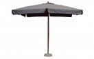 Parasol 3x3 LUXO noga centralna drewniana poszycie kremowe lub szare