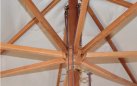 Parasol 3x3 LUXO noga centralna drewniana poszycie kremowe lub szare