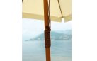Parasol 3x3 LUXO noga centralna drewniana poszycie kremowe lub szare